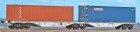 40254 ACME Articulated Container car type Sggmrss 90 of ADRIA Kombi loaded  with containers